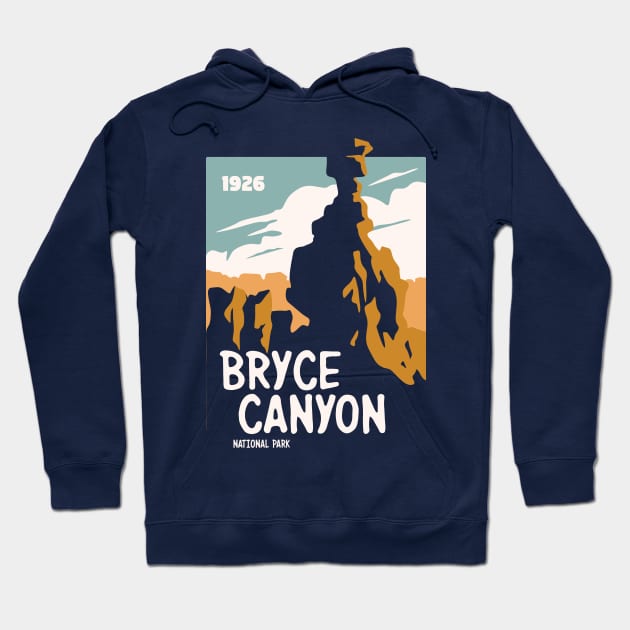 Utah Bryce Canyon National Park  Retro Vintage Design Hoodie by Terrybogard97